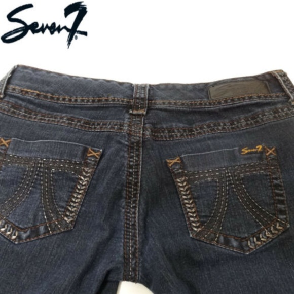 Seven 7 Jeans 28 Women Slim Straight Cute Designs - Picture 4 of 8